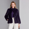 EITIE爱特爱紫罗兰色小高领短款整貂皮低调优雅保暖皮衣8493103 商品缩略图5