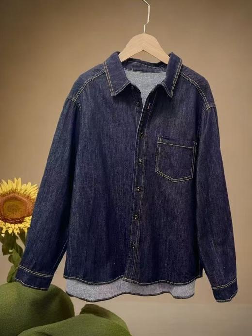 【秋新品】古泥品牌7802 82%棉牛仔衬衣外套-喜出 商品图2