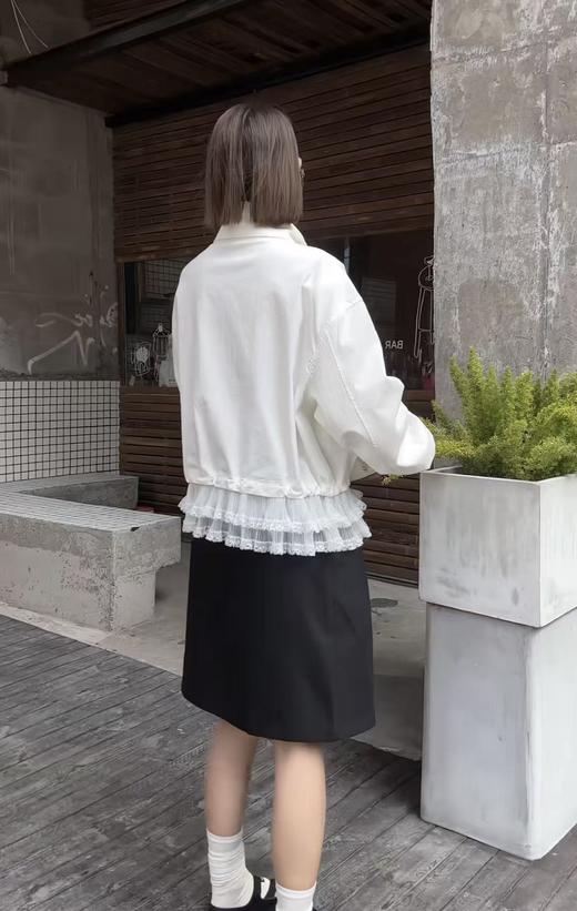 春季推荐2026→【自营】826简约法式蕾丝边休闲外套-喜出 商品图4