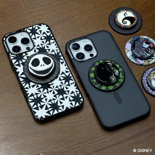 【圣诞夜惊魂】戳戳杰克王·MagSafe圆啪嗒 泡泡骚 X 迪士尼联名系列 MAGSAFE磁吸手机气囊支架 Round圆啪嗒系列 白色  万圣 商品图1