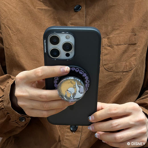 【圣诞夜惊魂】旋转飘荡·MagSafe圆啪嗒 泡泡骚 X 迪士尼联名系列 MAGSAFE磁吸手机气囊支架 Round圆啪嗒系列 黑色 万圣 商品图1