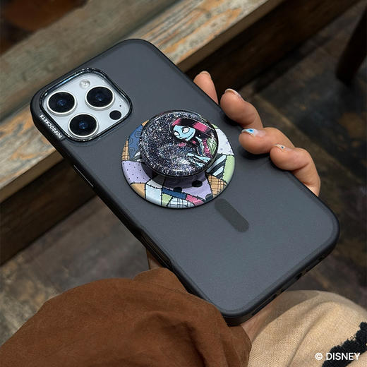 【圣诞夜惊魂】莎莉之夜·MagSafe圆啪嗒 泡泡骚 X 迪士尼联名系列 MAGSAFE磁吸手机气囊支架 Round圆啪嗒系列 黑色 万圣 商品图1