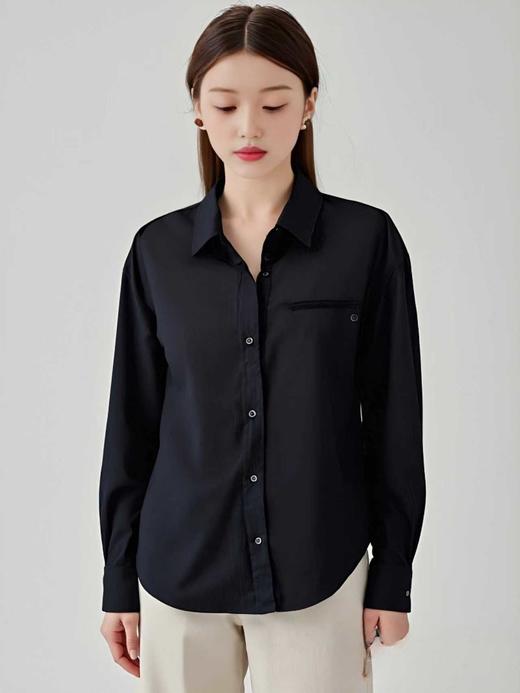 【秋新品】古泥/亦文0719 100%天丝刺绣口袋小标衬衫-喜出 商品图2