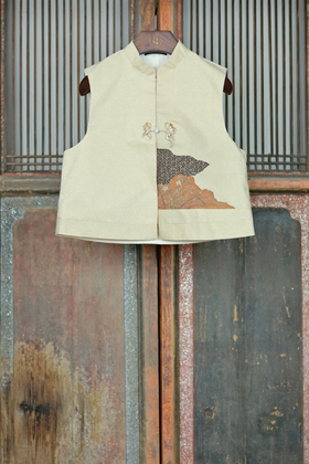 盛唐牡丹盛奢系列 | 西阵织缂丝花扣马甲