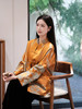 盛唐婧 | 轻奢新中式老缎提花对花对襟外套-秋橙色 商品缩略图7