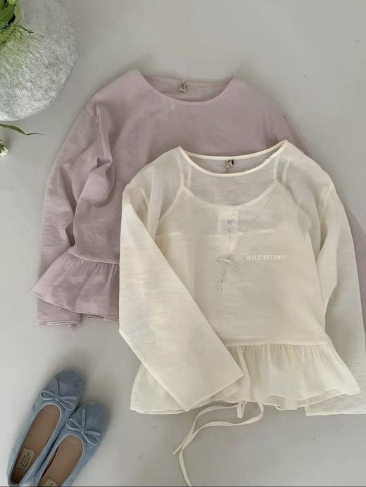 【自营】天丝棉！8939 多穿款82%天丝棉超仙两件套长袖小衫-喜出 商品图11