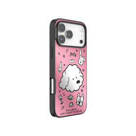【上菜了! À Table!】狗狗集合 PopSockets x gula 联名系列 POPCASE手机壳 MagSafe磁吸款 镜面壳 粉色 小狗 卡通 iPhone17/16/15/14/13