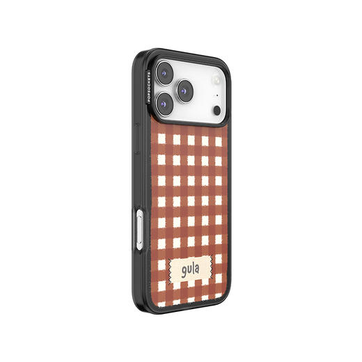 【上菜了! À Table!】红白格纹 PopSockets x gula 联名系列 POPCASE手机壳 MagSafe Popcase磁吸款 撞色 格纹 iPhone17/16/15/14/13 商品图0