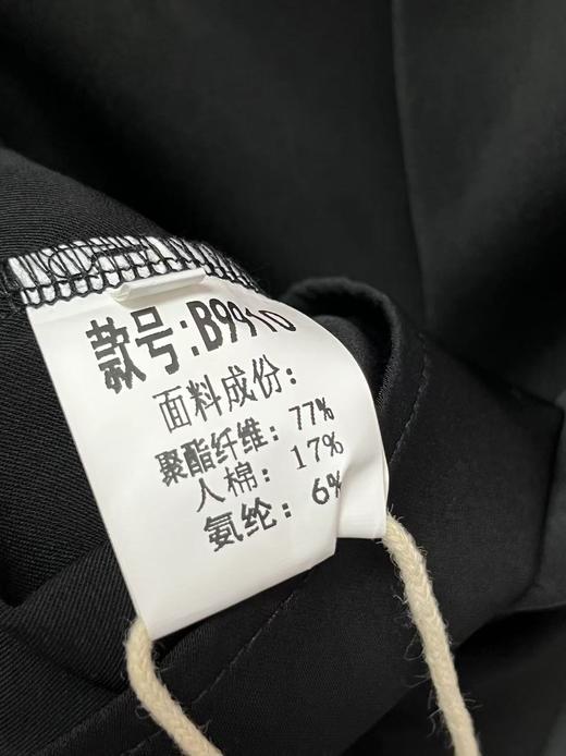 【秋新品】古泥9910黑色气质斜口袋衬衫-喜出 商品图3