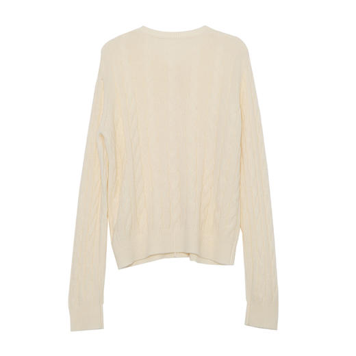 VIMAGE纬漫纪绵羊毛复古多色时尚绞花针织开衫上衣秋季新款V2401103 商品图9