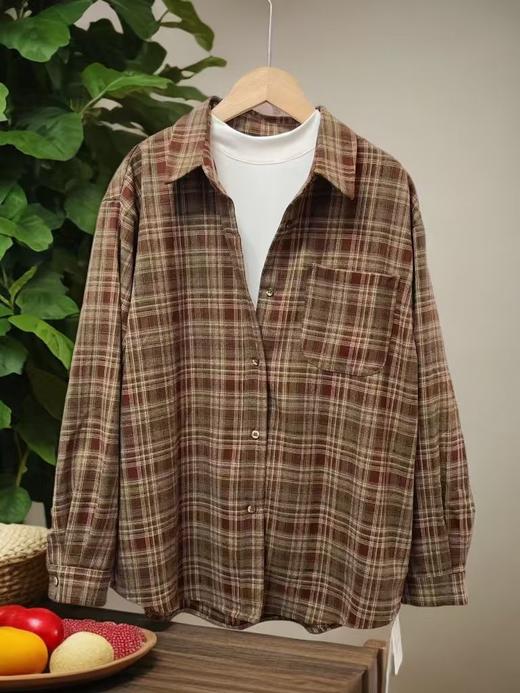 【秋新品】古泥7671中厚格子品质单件衬衫-喜出 商品图2