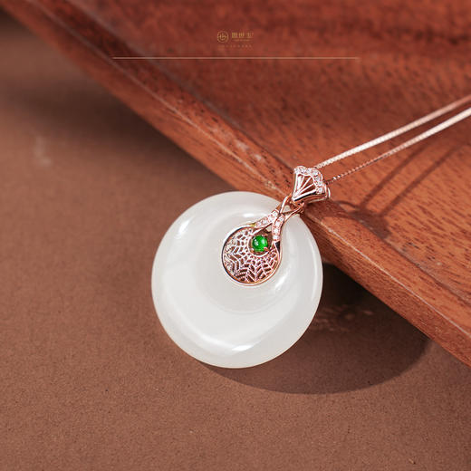 新疆国玉盟世玉金镶羊脂玉挂件【带证书·顺丰物流】 商品图3