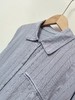 【秋新品】古泥7561 含麻料蓝色条纹衬衫-喜出 商品缩略图4