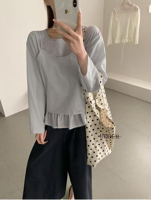 【自营】天丝棉！8939 多穿款82%天丝棉超仙两件套长袖小衫-喜出 商品图1