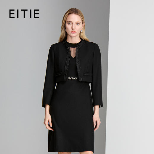 EITIE爱特爱假三件式钉珠花边木耳边撞布减龄精致礼服8477104 商品图1