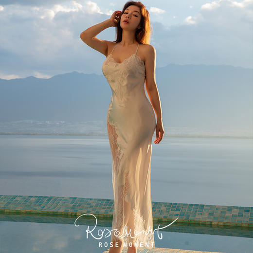 微醺的真丝蕾丝长裙 A250316 商品图9