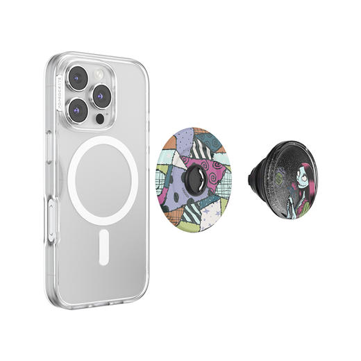 【圣诞夜惊魂】莎莉之夜·MagSafe圆啪嗒 泡泡骚 X 迪士尼联名系列 MAGSAFE磁吸手机气囊支架 Round圆啪嗒系列 黑色 万圣 商品图3