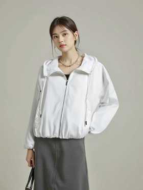 春季推荐2026→【自营】清货不退【外套】8060法式蕾丝内里连帽外套-喜出