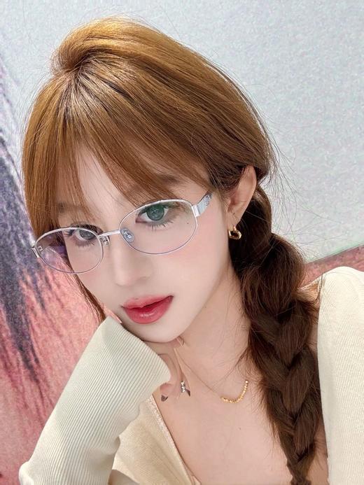 Fakeme 轻奢老钱风椭圆形平光镜 商品图6