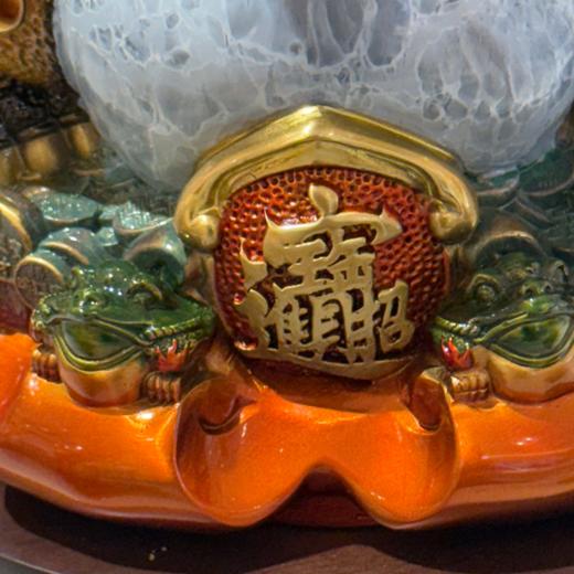 八方来财金蟾黄铜摆件客厅办公室收银台装饰乔迁开业礼品京铜八方来财金蟾黄铜摆件 商品图2