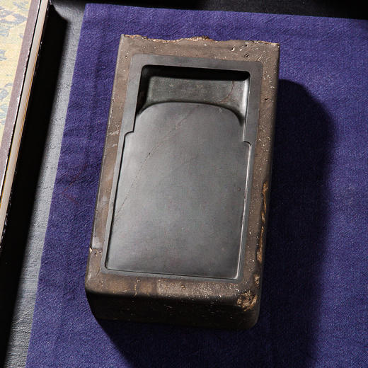 北齐古邺城出“富贵”古砖制砚（砚堂镶嵌歙石） 商品图6