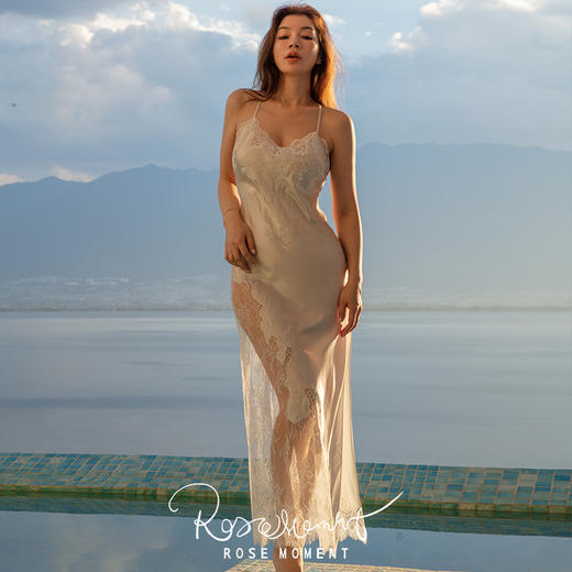 微醺的真丝蕾丝长裙 A250316 商品图8