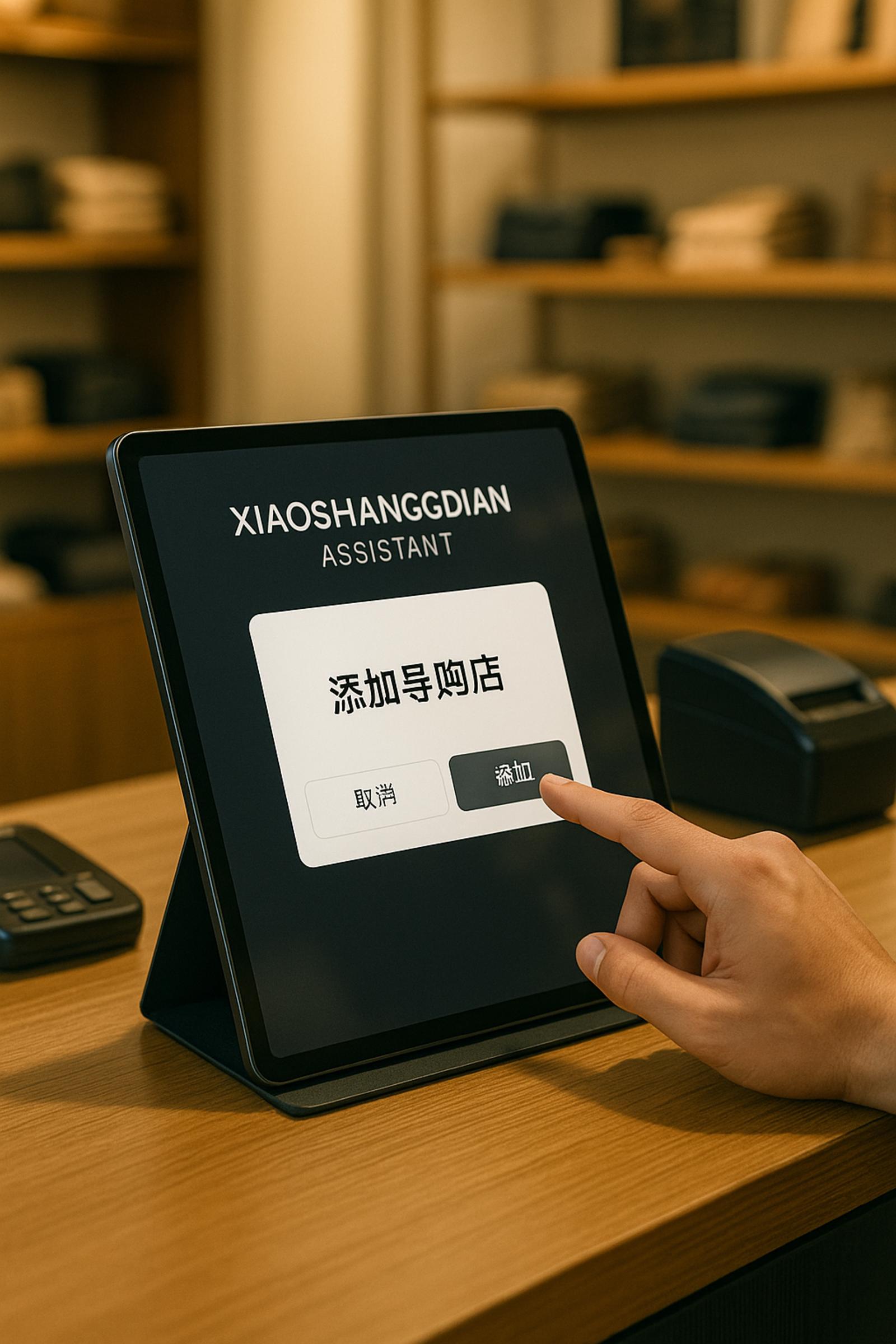 如何在小商店助手后台添加导购店?