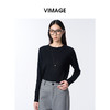 VIMAGE纬漫纪圆领简约时尚保暖秋季新款羊毛针织衫V2401107 商品缩略图1