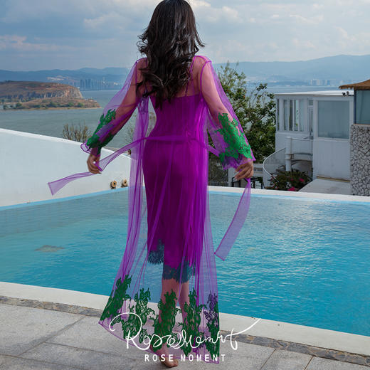 法式浪漫真丝可外穿中长款裙 A250310 商品图9