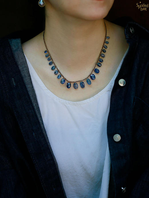 SpoiledBrat Jewelry14K注金蓝晶石项链 商品图1