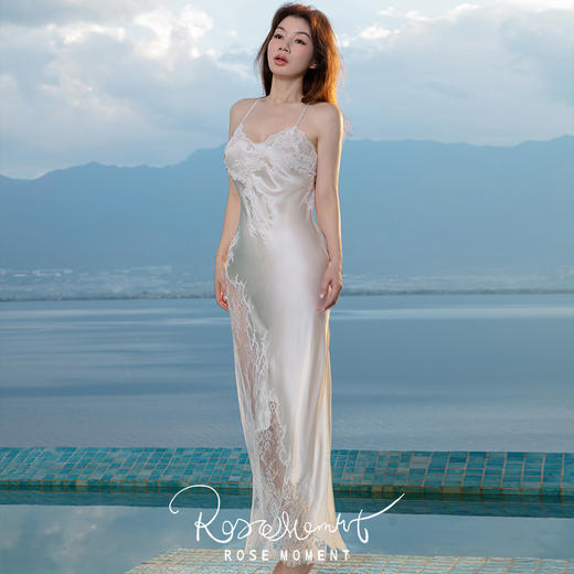 微醺的真丝蕾丝长裙 A250316 商品图7