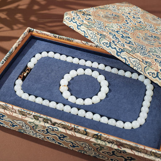 新疆国玉盟世玉羊脂玉套件【带证书·顺丰物流】 商品图0