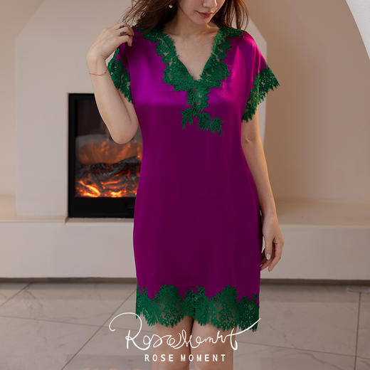 优雅 气质 真丝短袖中长裙宽松舒适 S250306 商品图1