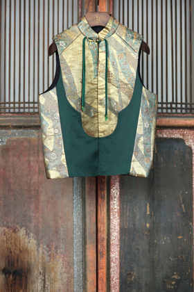 盛唐牡丹盛奢系列 | 彩金织金纬锦西阵织马甲