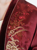 东方境X郭培| 花束刺绣拼丝绒长外套-红色 商品缩略图3