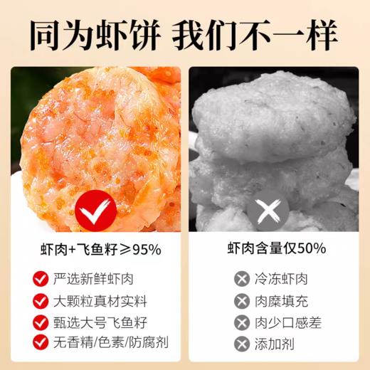  【老人孩子放心吃的鲜虾饼】优选新鲜虾肉 配料干净，肥美Q弹 食用方便，口口都有大虾肉 单单再送美味虾滑 商品图3
