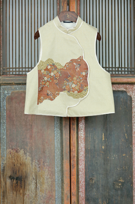 盛唐牡丹盛奢系列 | 西阵织缂丝花瓣领马甲