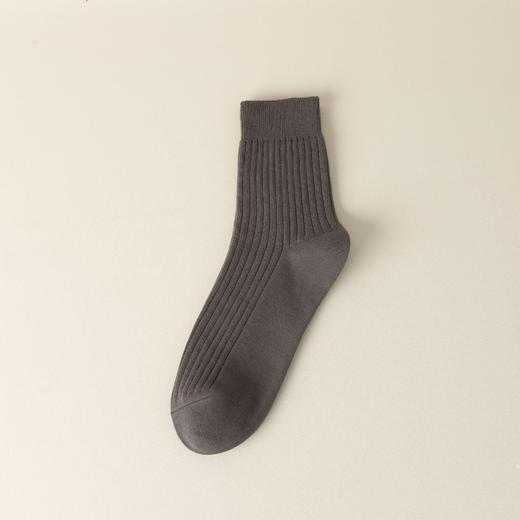 袜子纯棉男款中筒女性中性全棉双针袜透气吸汗商务休闲纯色袜子/双 商品图8