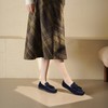 西村名物2025年秋季新款软底软面时尚流苏舒适百搭平底豆豆鞋深口单鞋T25CM31911 商品缩略图7