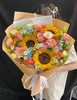 【当日达】顺丰免邮◆向日葵 微光 蓝星花 迷你菊 香槟桔梗 橙多头  精致超大手捧花  致那绚烂精彩的人生 商品缩略图0