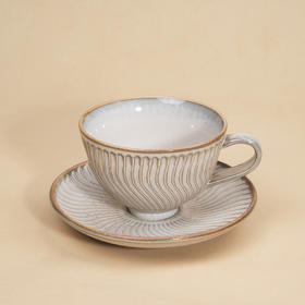 复古陶瓷拿铁咖啡杯碟套装