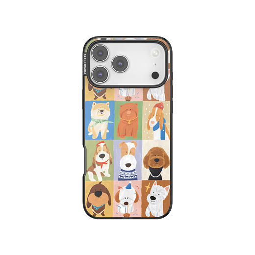 【毛绒故事·手机壳】汪汪集合 POPCASE手机壳 MagSafe Popcase磁吸款 棕色 小狗 拼贴 iPhone17/16/15/14/13 商品图2