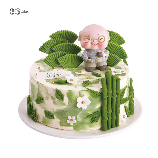 青竹贺寿 ‧ 鲜果奶油蛋糕，可选1.5/2.5/6磅 商品图3