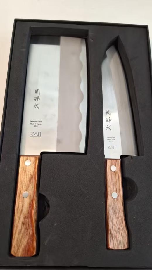 KAI贝印日本进口关孙六中华菜刀套装不锈钢厨刀厨师家用三德刀【不支持补差，非质量问题不退不换】S 商品图0