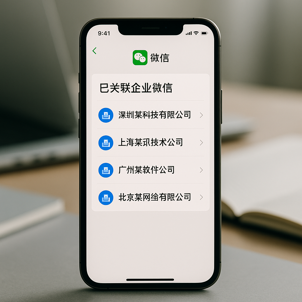 如何在微信设置内查询企业微信账号关联状态？