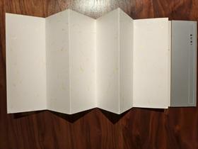 复古天蓝冰裂纹折页本