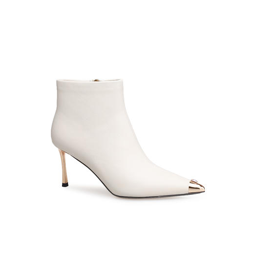 豪麟名鞋迪嘉女鞋胎牛皮革短靴DJYYA52WN003白色 商品图0