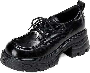 西村名物2025年秋季新款超轻厚底增高系带百搭乐福鞋气场全开厚底乐福鞋T25CM31731 商品图6