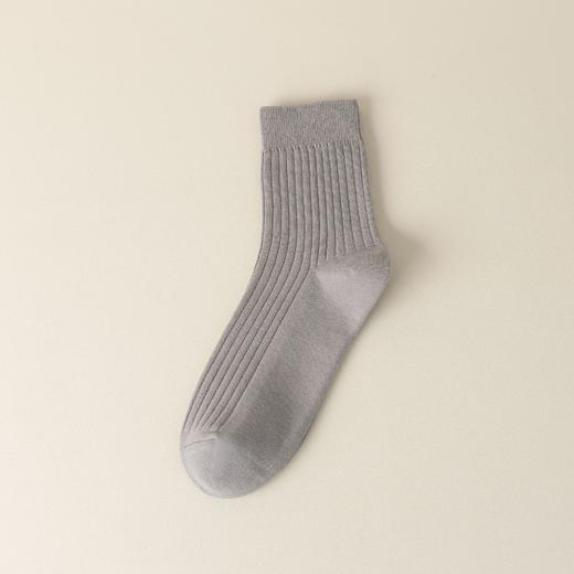 袜子纯棉男款中筒女性中性全棉双针袜透气吸汗商务休闲纯色袜子/双 商品图7