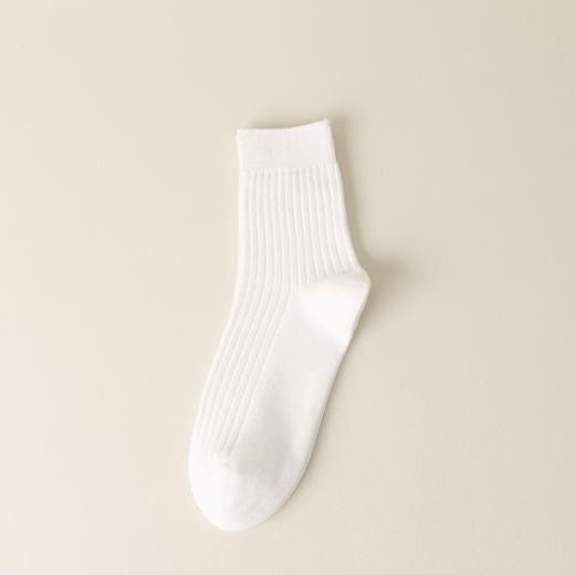 袜子纯棉男款中筒女性中性全棉双针袜透气吸汗商务休闲纯色袜子/双 商品图4